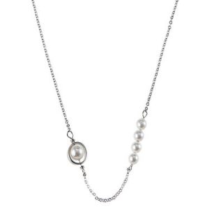 Sterling Silver Imitation Pearl Necklace