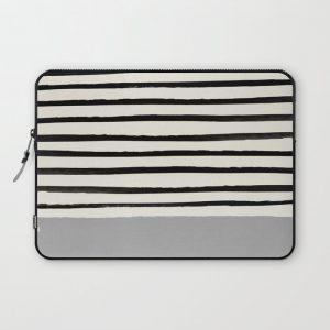 Storm Grey x Stripes Computer Cover by Leah Flores - Laptop Sleeve - 13"