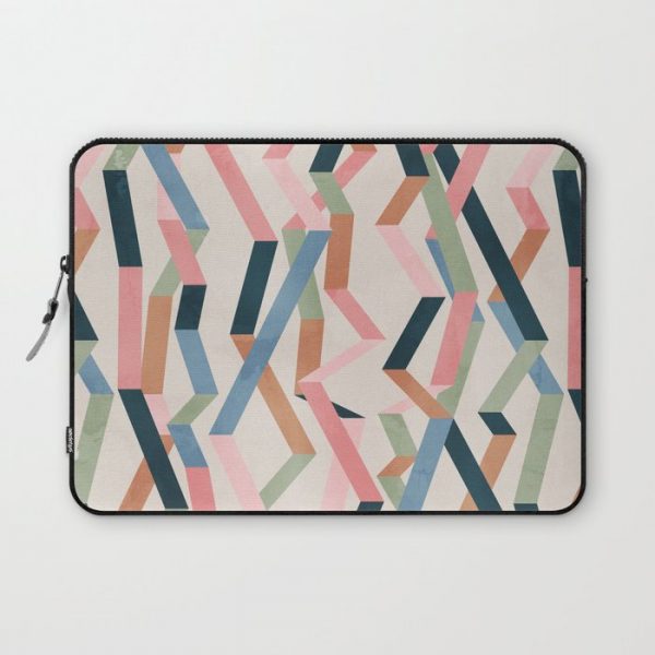 Straight Geometry Ribbons 1 Computer Cover by Mareike BAPhmer - Laptop Sleeve - 13"