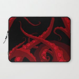 Subterranean - Red Tentacle Computer Cover by Abigail Larson - Laptop Sleeve - 13"