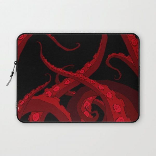 Subterranean - Red Tentacle Computer Cover by Abigail Larson - Laptop Sleeve - 13"