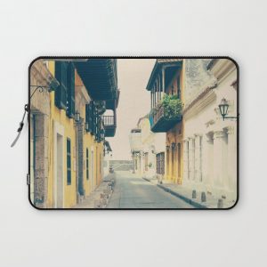 Summer Town (Retro and Vintage Urban, architecture photography) Computer Cover by Caroline Mint - Laptop Sleeve - 13"