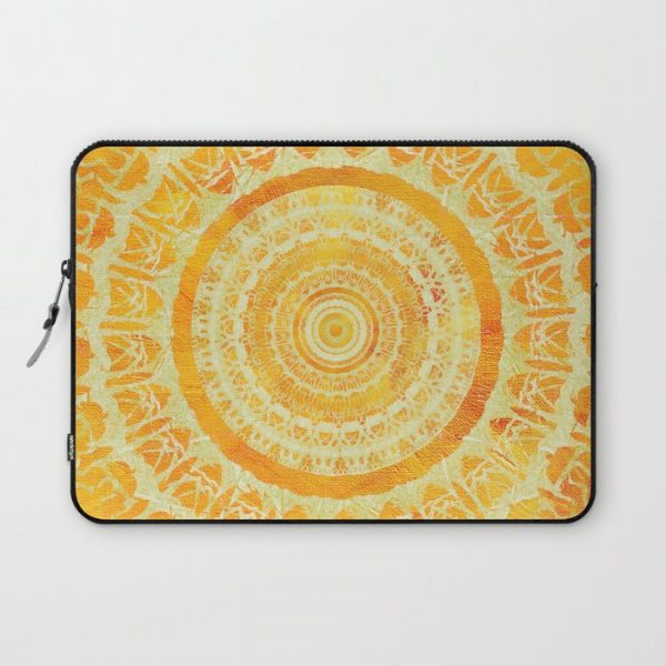 Sun Mandala 4 Computer Cover by Klara Acel - Laptop Sleeve - 13"