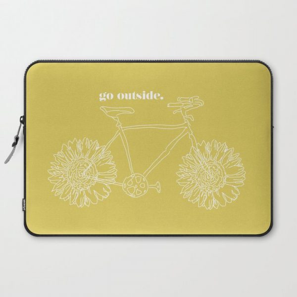 Sunflower Bike Computer Cover by madelinejd - Laptop Sleeve - 15"