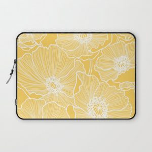 Sunshine Yellow Poppies Computer Cover by Color Obsession - Laptop Sleeve - 13"