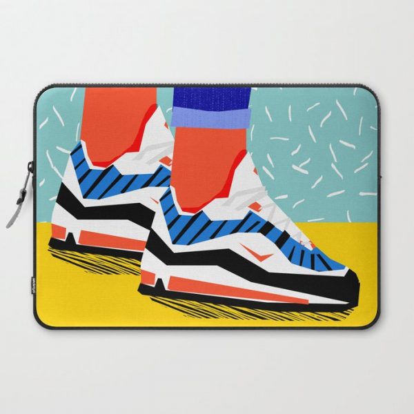 Super Fire - retro sneakers, throwback, memphis, fashion, shoes, sneakers, Computer Cover by Wacka - Laptop Sleeve - 15"