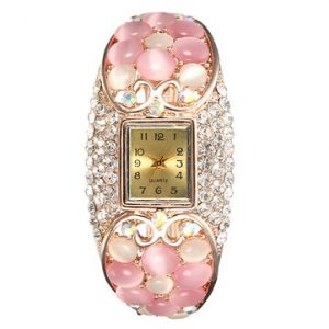 Sweet Bracelet Watch Cloisonne Rhinestone Crystal Watch for Women Gift