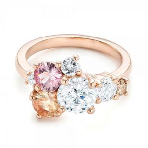 Sweet Colorful Zircon Ring