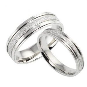 Sweet Couple Ring Silver Plated Wedding Ring