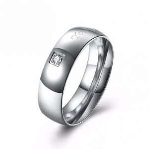 Sweet Couple Ring Zircon Wedding Ring Gift