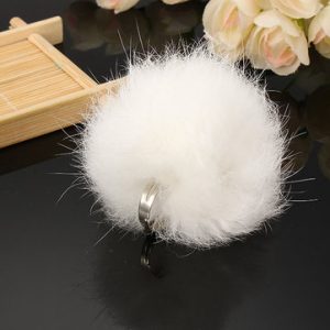 Sweet Cute Ring White Wool Adjustable Women Ring