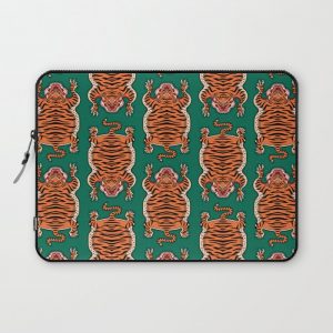 TIBETAN TIGER - ALL OVER (green) Computer Cover by Oreezy - Laptop Sleeve - 13"