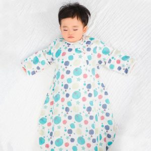 TUBENG Cute Baby Thin Adjustable Floral Long Sleeve O-Neck Sleeping Bag