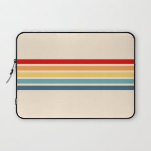 Takaakira - Classic Rainbow Retro Stripes Computer Cover by AlphaOmega - Laptop Sleeve - 13"