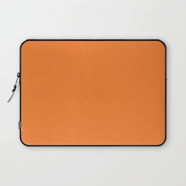 Tangerine - Solid Color Collection Computer Cover by Fine Earth Prints - Laptop Sleeve - 13"