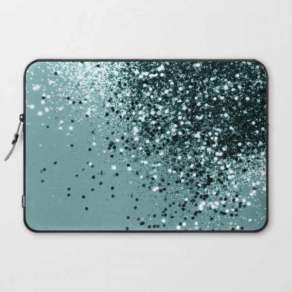 Teal Mermaid Ocean Glitter #1 #shiny #decor #art #society6 Computer Cover by Anita's & Bella's Art - Laptop Sleeve - 15"