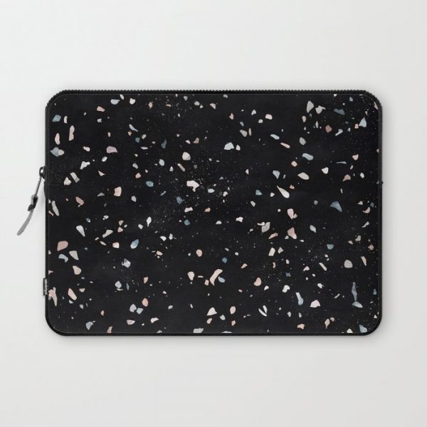 Terrazzo Memphis black galaxy Computer Cover by Sylvain Combe - Laptop Sleeve - 13"