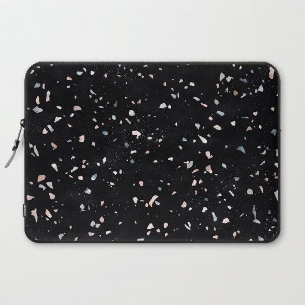 Terrazzo Memphis black galaxy Computer Cover by Sylvain Combe - Laptop Sleeve - 15"