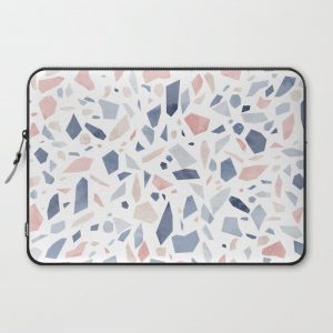 Terrazzo vintage pastel blue pink Computer Cover by Sylvain Combe - Laptop Sleeve - 15"