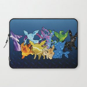 "The Dream Team" - X & Y Eeveelutions Computer Cover by ShoeboxMemories - Laptop Sleeve - 13"