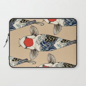 The Great Wave Of Koi Computer Cover by Huebucket - Laptop Sleeve - 13"