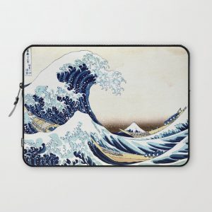 The Great Wave off KanagawA muted Computer Cover by PureVintageLove - Laptop Sleeve - 13"