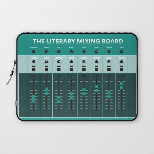 The Literary Mixing Board Computer Cover by Welcome to the Writer's Life - Laptop Sleeve - 13"