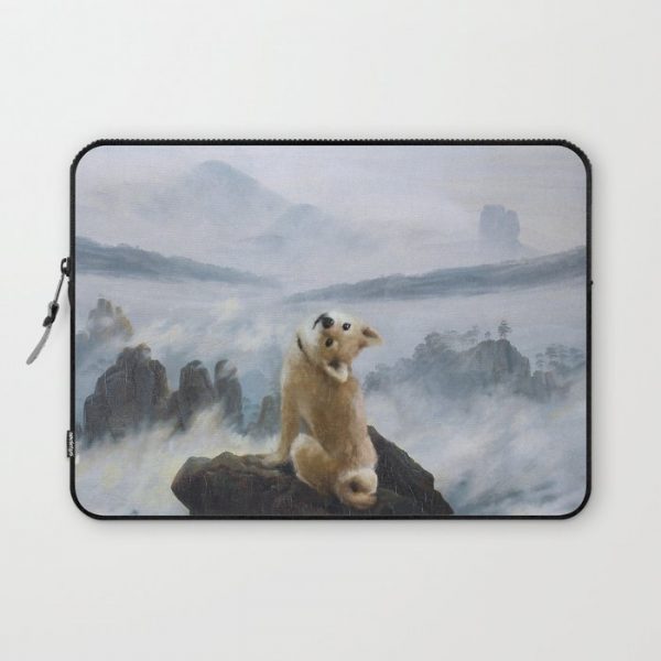 The Wanderer Above the Sea of Doge Computer Cover by Dionis Carter - Laptop Sleeve - 13"