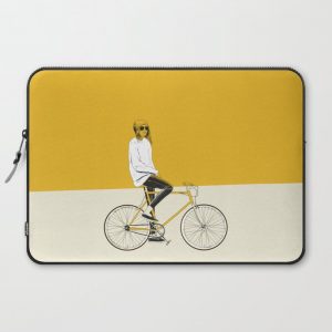 The Yellow Bike Computer Cover by The Red Wolf - Laptop Sleeve - 15"