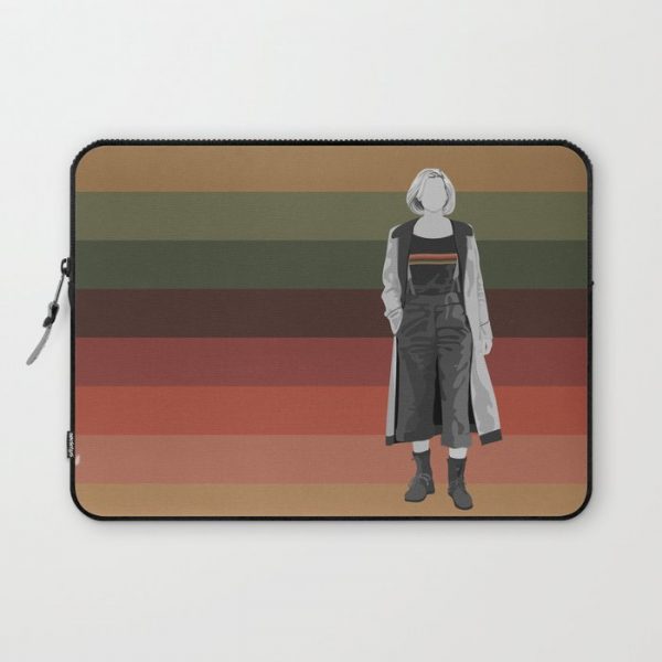 Thirteenth Doctor Who (Black & White) Computer Cover by Schoonmaker Studio - Laptop Sleeve - 13"