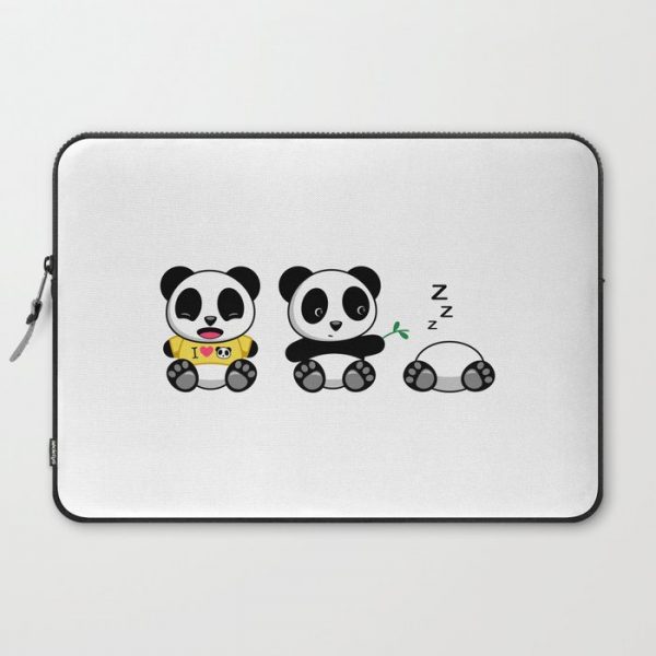 Three Little Pandas Computer Cover by Natalia Linnik - Laptop Sleeve - 15"