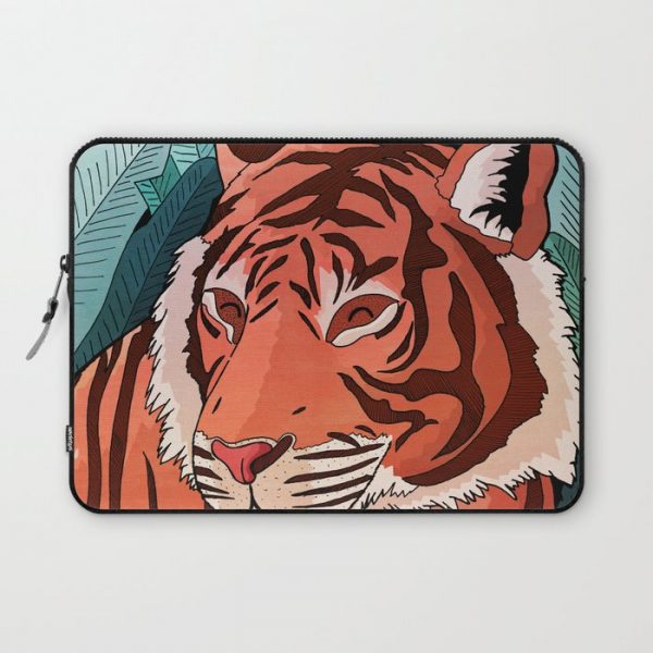 Tiger in the jungle Computer Cover by Steve Wade (Swadeillustrations) - Laptop Sleeve - 13"