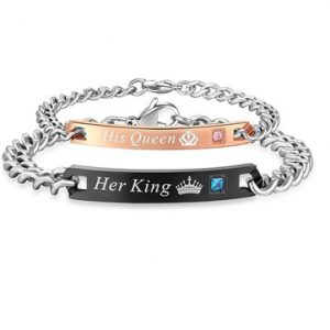 Titanium Steel Love Couple Bracelet