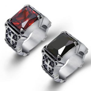 Titanium Steel Zirconia Cross Ring