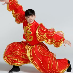 Traditional Chinese Costumes Nice Carnival Dragon Dance Red Lantern Outfit