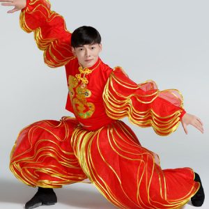 Traditional Chinese Costumes Nice Carnival Dragon Dance Red Lantern Outfit