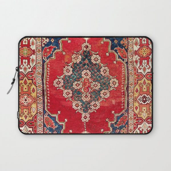 Transylvanian Manisa West Anatolian Niche Carpet Print Computer Cover by Vicky Brago-MitchellA(r) - Laptop Sleeve - 13"