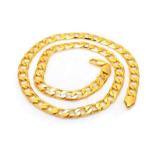 Trendy 18K Gold Plated Curb Chain Necklace