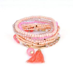 Trendy Bohemian Bracelet Multilayer Tassel Beads Bracelet