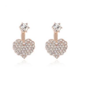 Trendy Crystal Heart Earrings