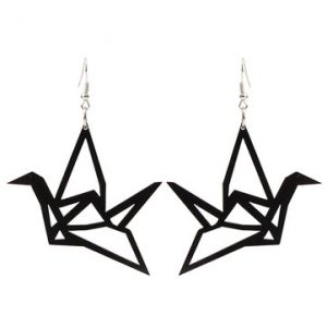 Trendy Elegant Earrings Paper Crane Acrylic Earrings