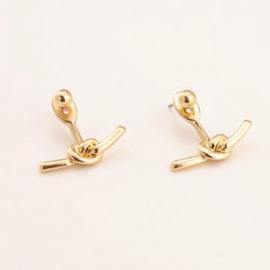 Trendy Knot Double Side Earrings