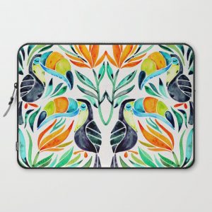 Tropical Toucans Computer Cover by Cat Coquillette - Laptop Sleeve - 15"