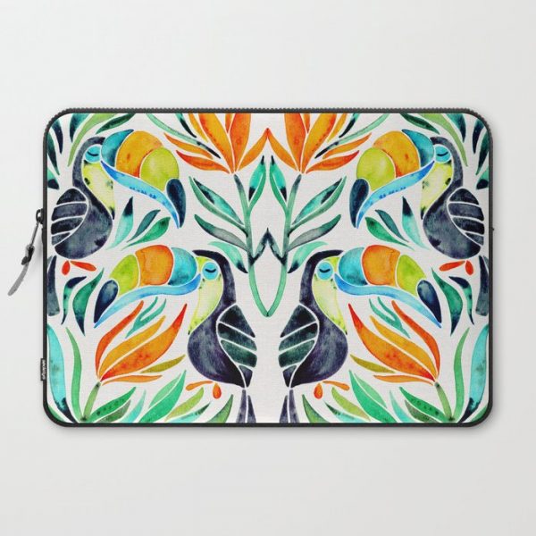 Tropical Toucans Computer Cover by Cat Coquillette - Laptop Sleeve - 15"