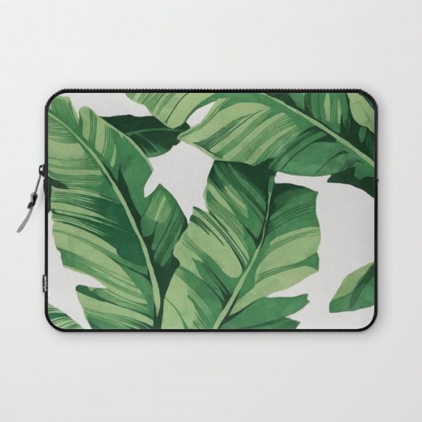 Tropical banana leaves Computer Cover by CatyArte - Laptop Sleeve - 13"