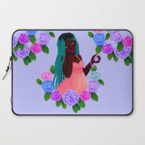 Turquoise Twists Computer Cover by KattyB - Laptop Sleeve - 15"