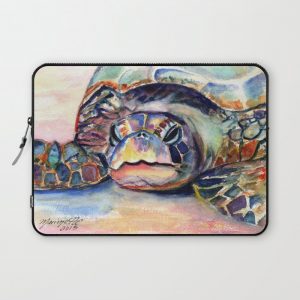 Turtle at Poipu Beach Computer Cover by Marionette Taboniar - Laptop Sleeve - 13"