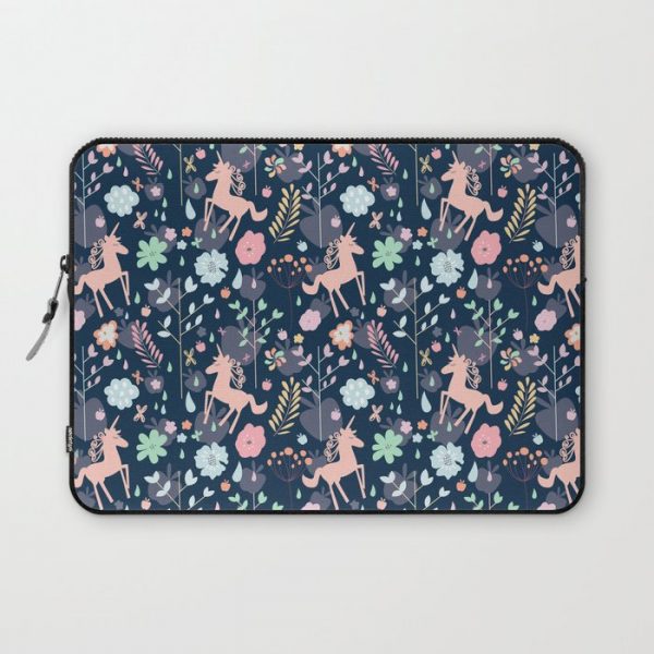 Unicorns in Hesperides Computer Cover by Demi Goutte - Laptop Sleeve - 13"