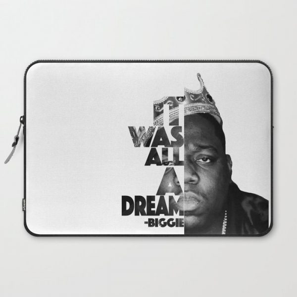 Urban Biggie Smalls Lyrics/Text Font Computer Cover by Jesse Steel - Laptop Sleeve - 15"