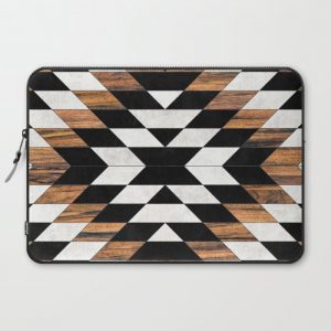 Urban Tribal Pattern No.13 - Aztec - Concrete and Wood Computer Cover by Zoltan Ratko - Laptop Sleeve - 15"